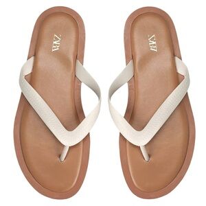 ZARA • Women’s Rubberized Thong Flip Flop Flat Sandals